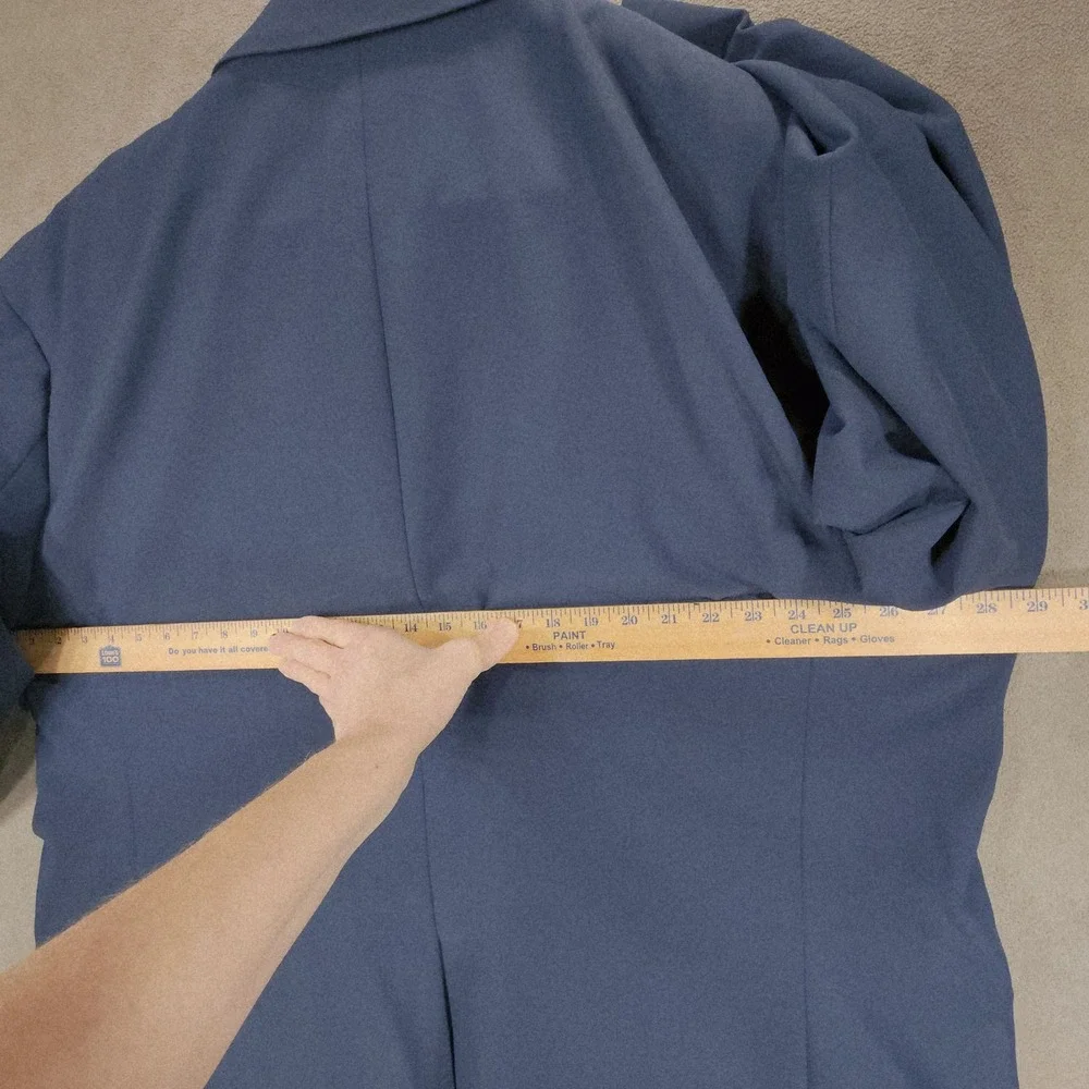 Stafford Sport Coat Men 56L Long Navy Performance Travel Big Tall Stretch Blazer - Picture 5 of 12